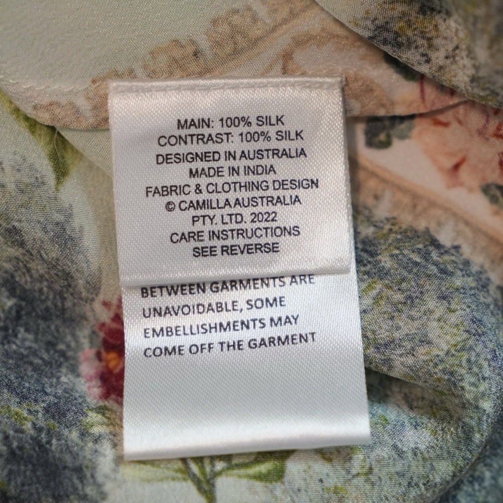 CAMILLA Renaissance Romance Embellished 100% Silk Wrap Mini Dress NWT L - Picture 6 of 14